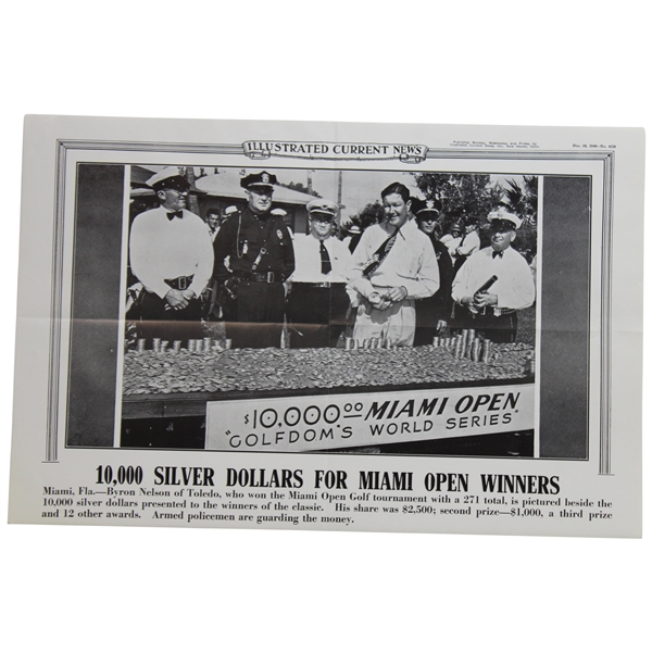 1940 Byron Nelson Wins Miami Open Illustrated Current News Poster