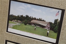 Eight (8) Matted Vintage Golfing Post Cards
