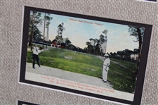 Eight (8) Matted Vintage Golfing Post Cards