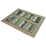 Eight (8) Matted Vintage Golfing Post Cards