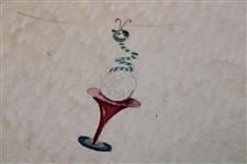 Original Water Color Drawing For Golf Outfit On Board
