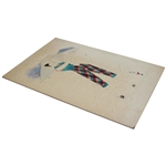 Original Water Color Drawing For Golf Outfit On Board