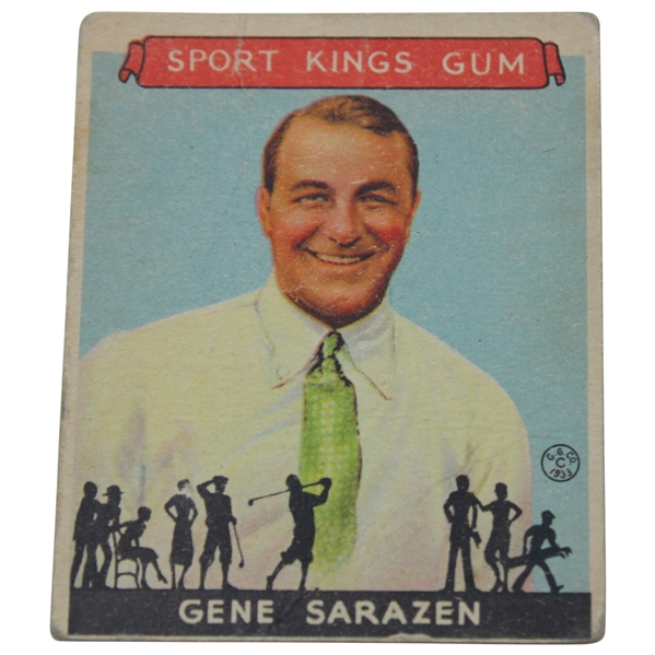 1933 Gene Sarazen The Goudey Gum Co. Sport Kings #22 Golf Card