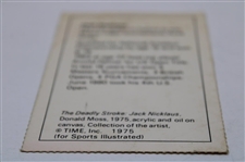 1981 Jack Nicklaus Smithsonian Champions of American Sport Card