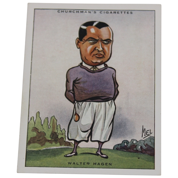 Imperial Tobacco Churchman Prominent Golfers Card #4/12 Walter Hagen Small Golf Card