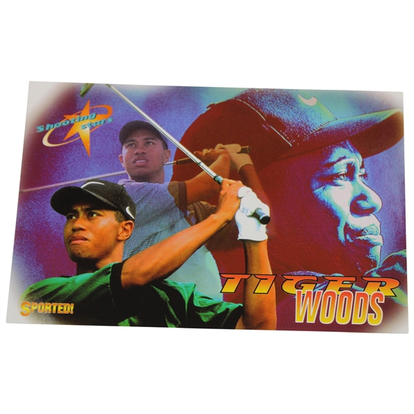 1997 Sported Shooting Stars Tiger Woods Oversize Golf Card
