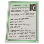 Jack Nicklaus Signed 1981 Donruss Stat Leader Card JSA ALOA