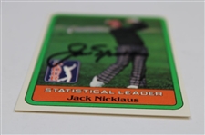 Jack Nicklaus Signed 1981 Donruss Stat Leader Card JSA ALOA