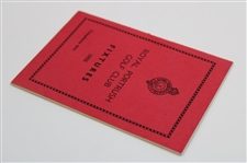 1952 Royal Portrush Golf Club Fixtures Booklet