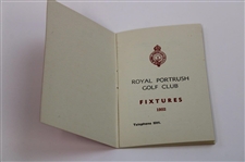 1952 Royal Portrush Golf Club Fixtures Booklet