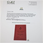 1952 Royal Portrush Golf Club Fixtures Booklet