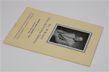 1948 Sal Di Buono Silver Anniversary Celebration at Bonnie Blair CC Dinner Menu