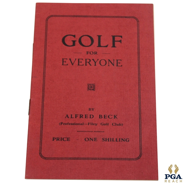 1935 Golf For Everyone By Alfred Beck
