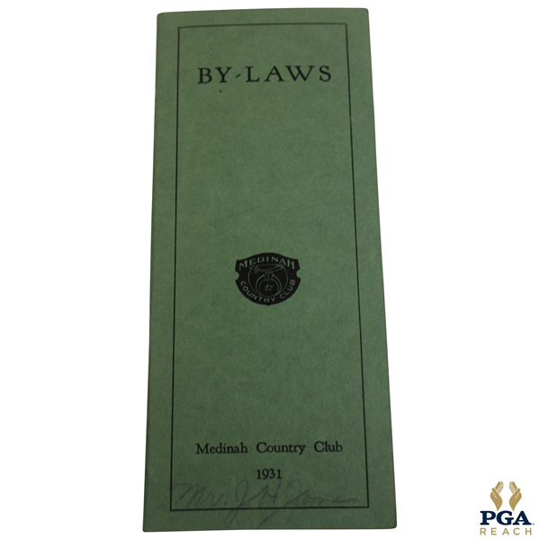 1931 Medinah Country Club By Laws Booklet