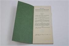 1931 'Medinah Country Club By Laws' Booklet