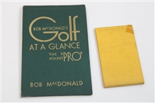 Golf At A Glance The Pocket Pro' By Bob Mcdonald Booklet