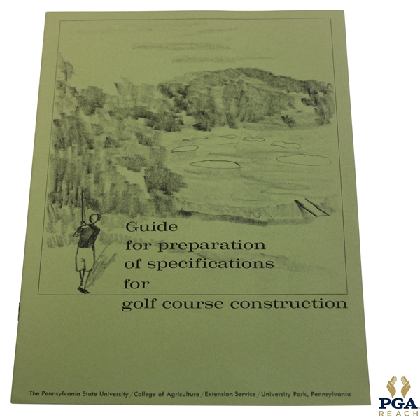 1964 Guide For Preparation Of Specifications For Golf Course Construction