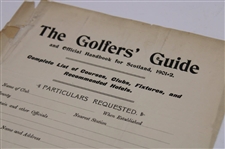 The Golfers Guide Official Handbook Of Scotland 1901-2 Page