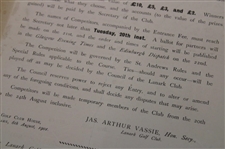 1901 Jubilee Amateur Scratch Competition at Lanark Golf Club Information Page