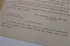 1901 Jubilee Amateur Scratch Competition at Lanark Golf Club Information Page