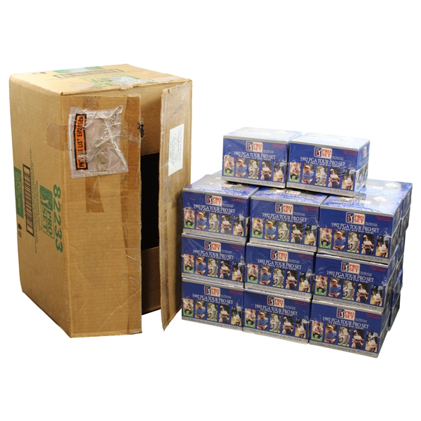 1992 PGA Tour Pro-Set Case of Twenty - (20) Sealed Counter Boxes - 36 Packs Per Box & 12 Cards Per Pack
