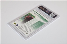 Tiger Woods 2001 Upper Deck Golf Card #1 PSA NM-MT 8