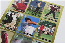 Legends Sports Memorabilia Magazine Uncut Card Sheet with All Tiger Woods Cards