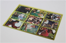 Legends Sports Memorabilia Magazine Uncut Card Sheet with Masters Champs