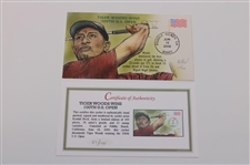 Five (5) Tiger Woods Ltd Ed 2000 US Open at Pebble Beach Cachets by Artists Kendal Bevil & Warren Reed