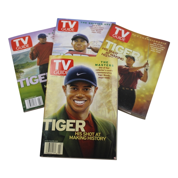 Tiger Woods TV Guides - One For Each Major