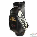 Greg Normans Personal Titleist FootJoy Black & White Shark Logo Golf Bag