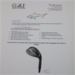 Greg Norman's Personal Used Upswing Golf 56 Degree CGA Collegiate Golf Alliance Wedge 