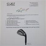 Greg Norman's Personal Used 'DCI' Pitching Wedge with Lead Tape on Back 