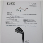 Greg Norman's Personal Used Unmarked Wedge with Lead Tape on Back