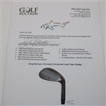 Greg Norman's Personal Unmarked Lead Tape Wedge