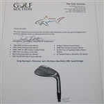 Greg Norman's Personal Jack Nicklaus Muirfield 20th Sand Wedge