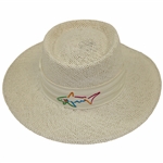 Greg Normans Personal New Shark Logo Tan Straw Gambler Hat - Unworn