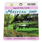 Gary Player Signed 2009 Masters Tournament SERIES Badge #R01889 with Years Won JSA ALOA