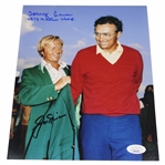 Jack Nicklaus & Tommy Aaron Dual Signed Green Jacket 8x10 Photo JSA #CB46166