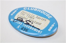 Jack Nicklaus Signed 1986 Masters Clubhouse Badge #A-496 JSA ALOA
