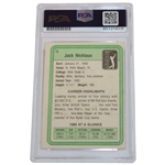 Jack Nicklaus Signed 1981 Donruss PGA Tour Rookie Card PSA Auto Grade GEM-MT 10