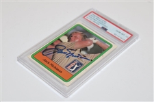 Jack Nicklaus Signed 1981 Donruss PGA Tour Rookie Card PSA Auto Grade GEM-MT 10