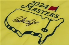 Scottie Scheffler Signed 2024 Masters Embroidered Flag - Great Sig PSA #AN77478