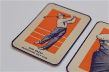 Ben Hogan & Two (2) Sam Snead 1952 Wheaties Professional Golf Star Cut Cards