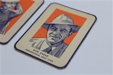 Ben Hogan & Two (2) Sam Snead 1952 Wheaties Professional Golf Star Cut Cards
