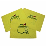 2009, 2011 & 2013 Masters Tournament Embroidered Flags - Cabrera, Schwartzel & Scott Winner