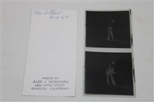 Charlie Sifford Signed 1969 Golf World & LA Open Article w/1969 LA Open Contestant Badge & 1964 Negatives JSA ALOA