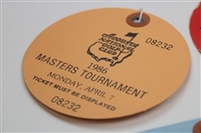 1986 Masters Tournament Monday, Tuesday & Wednesday(x2) Practice Rd Tickets - Jack Nicklaus Winner
