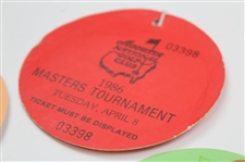 1986 Masters Tournament Monday, Tuesday & Wednesday(x2) Practice Rd Tickets - Jack Nicklaus Winner
