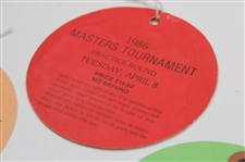 1986 Masters Tournament Monday, Tuesday & Wednesday(x2) Practice Rd Tickets - Jack Nicklaus Winner
